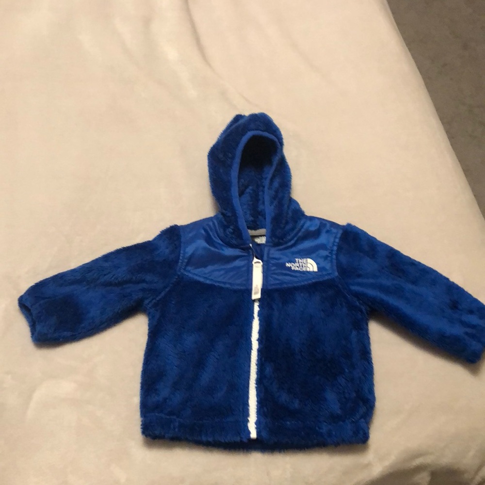Infant fuzzy north face jacket